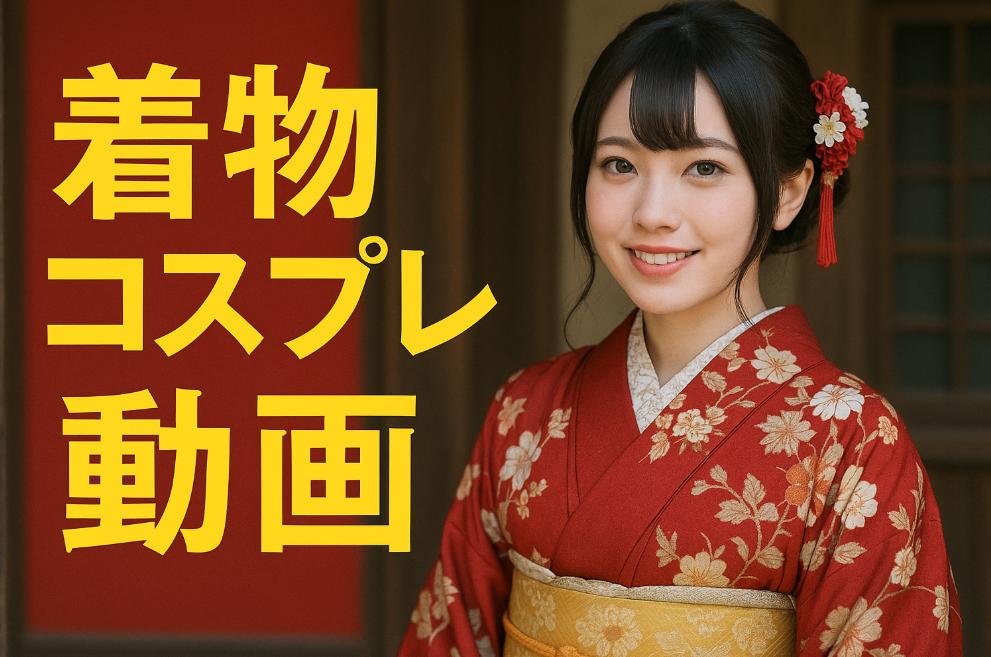 着物コスプレ動画